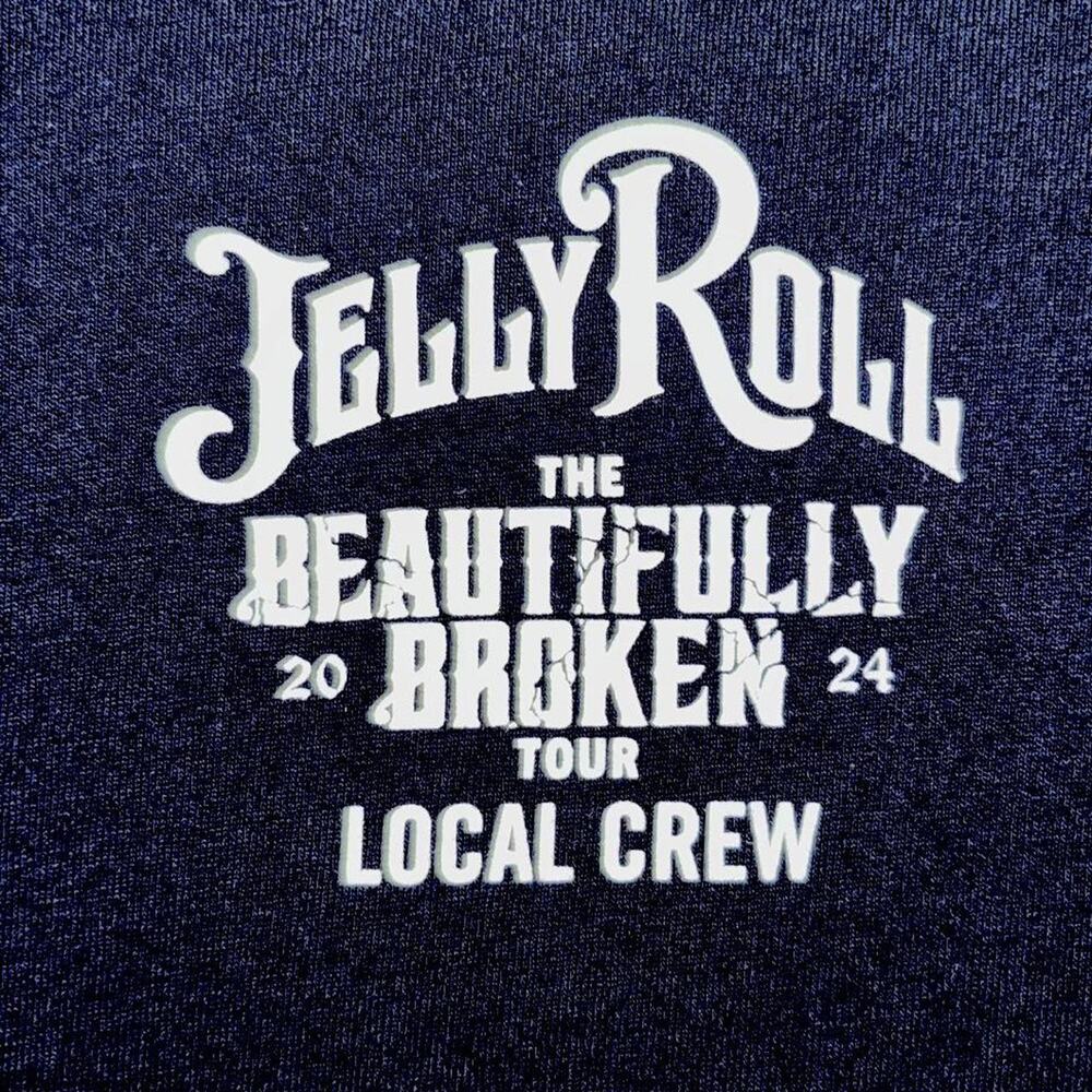 Jelly Roll The Beautifully Broken Tour Local Crew Shirt Super Rare Size M